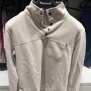 Vuori Off-White Button-Up Sweater